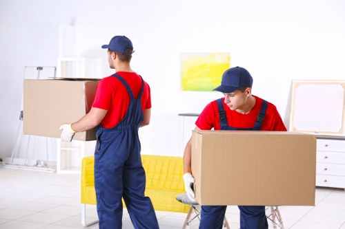 Removal van and moving boxes for a house move in Wandsworth