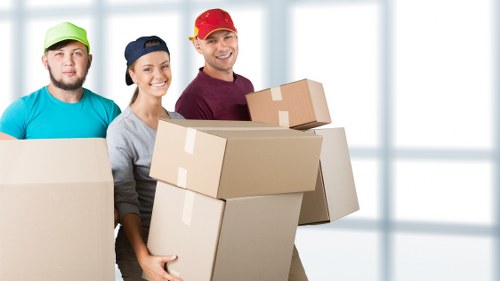 Moving van outside a London property with parking considerations