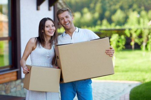 Household items prepared for a moving van service in Wandsworth