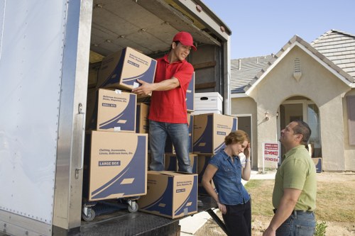 Loaded van secured for safe transport