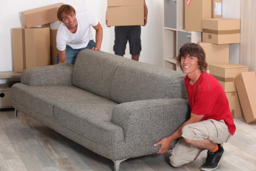 Checklist and packed boxes prepared for moving day