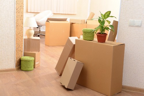 Removal van and movers handling a local Wandsworth property move