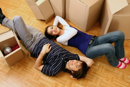 Professional moving support for items being loaded into a van