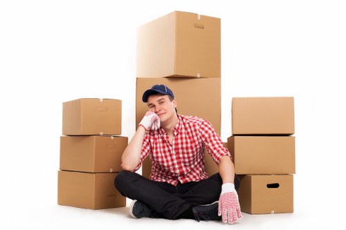 Furniture and boxes loaded into a van for a Wandsworth move