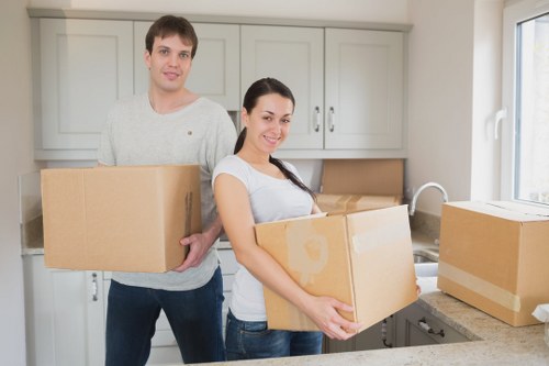 Careful unloading of boxes and furniture at a Wandsworth property